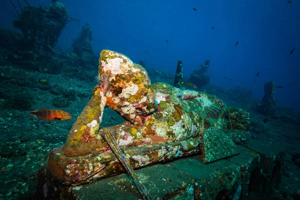 Underwater Tempel Bali Indonesien — Stockfoto