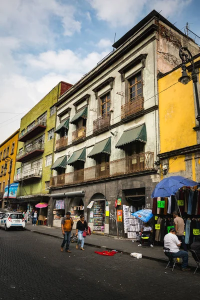 Cestování Mexickém Městě Během Dne Pohled Architekturu Budovy Mexiko — Stock fotografie