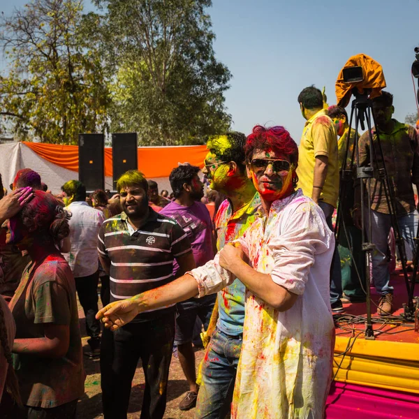 Agra India March Holi Celebration March 2018 Agra India People — Stock Photo, Image