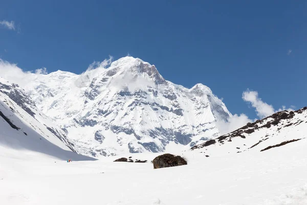 Hermoso Paisaje Las Montañas Del Himalaya Seguimiento Campamento Base Annapurna — Foto de Stock