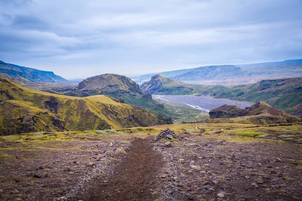 Wunderschönes Bergpanorama Nationalpark Thorsmork Island — Stockfoto