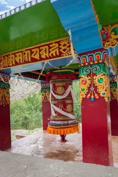 Молитва Колесо Провінції Ладакху Індійська Гімалаїв — стокове фото