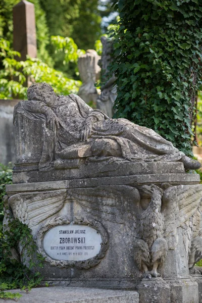 Estátua Sepultura Velho Cemitério — Fotografia de Stock