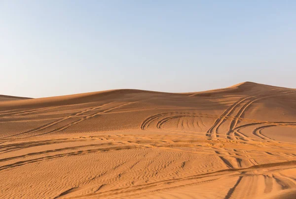 Öknen Förenade Arabemiraten Före Solnedgången — Stockfoto