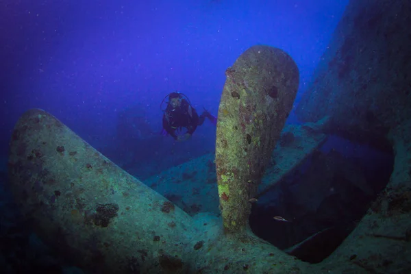 Diver on British military transport ship sunk during World War II