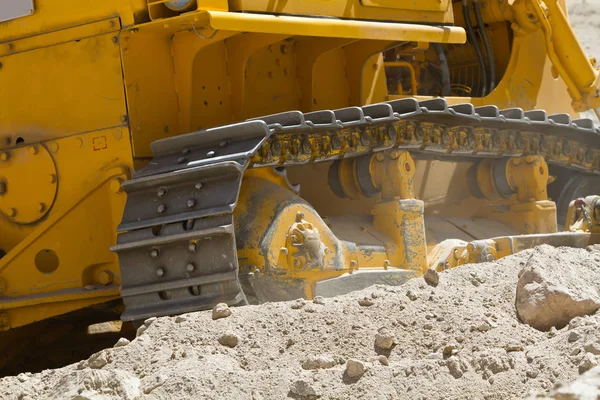 Bulldozer Limpa Estrada Himalaia Indiano — Fotografia de Stock