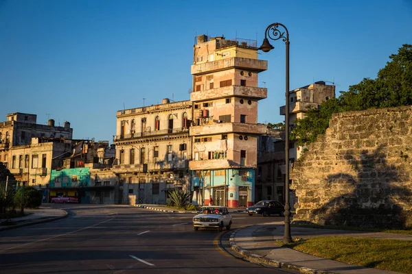 Habana Kuba Januari City Street Januari 2018 Habana Kuba Gatuvy — Stockfoto