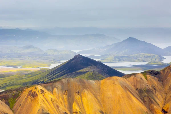 Beautiful Mountain Panorama National Park Landmannalaugavegur Islândia — Fotografia de Stock