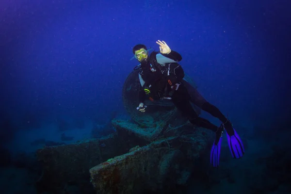 Diver on British military transport ship sunk during World War II