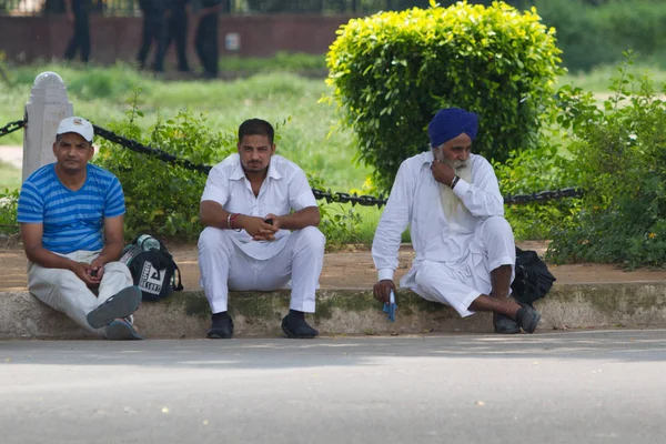 Жителями Индийской Столицы Города Дели — стоковое фото