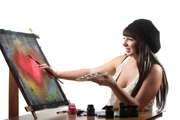 Woman Artist Work — Stock Photo, Image