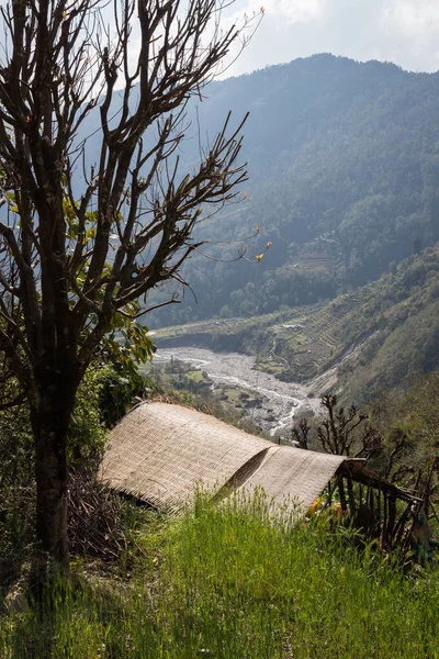 Vackra Landskap Himalaya Bergen Spårning Till Annapurna Base Camp — Stockfoto