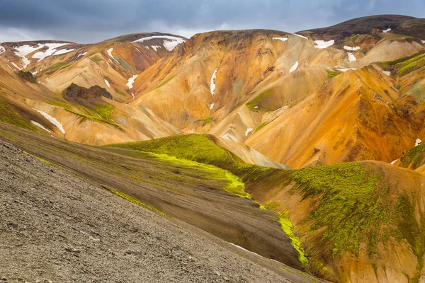 Beautiful Mountain Panorama National Park Landmannalaugavegur Islândia — Fotografia de Stock