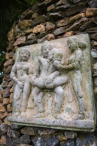 Estátua Pedra Velha Tailândia — Fotografia de Stock