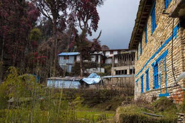 Gündüz nepal gezi lerinde seyahat, mimari ve bina görünümü, Güney Asya 