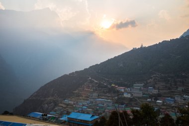 Namche Bazar Panoraması Everest Saha Kampı giderken