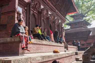 Katmandu, Nepal-Mayıs 7: sokak Kathmandu, Nepal. Nepal başkenti sokak görünümü