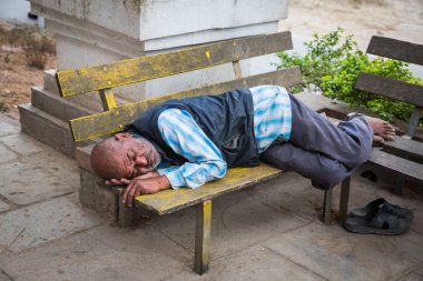 Katmandu, Nepal-Mayıs 7: Street Katmandu 7, Katmandu, Nepal 2016. Napal başkenti sokak görünümü