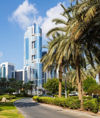 Dubai, Birleşik Arap Emirlikleri - 19 Ocak: şehir merkezinde 19 Ocak 2014 tarihinde Dubai, Birleşik Arap Emirlikleri. Şehir merkezinde modern mimari.