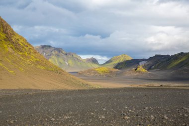 Güzel dağ Panorama Milli Parkı Thorsmork, İzlanda.