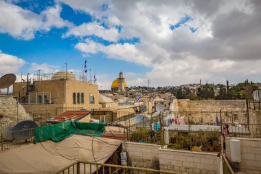 Doğal görünümü şehrin güzel Jerusalem, İsrail