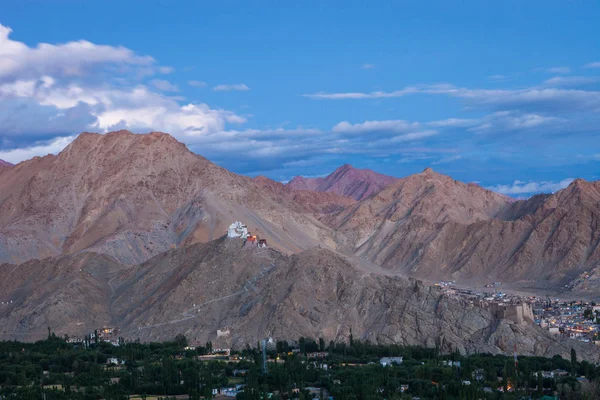Leh Città Trova Nell Himalaya Indiano Altitudine 3500 Metri — Foto Stock