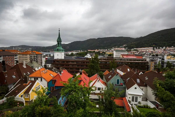 Uma Bela Rua Velha Bergen — Fotografia de Stock