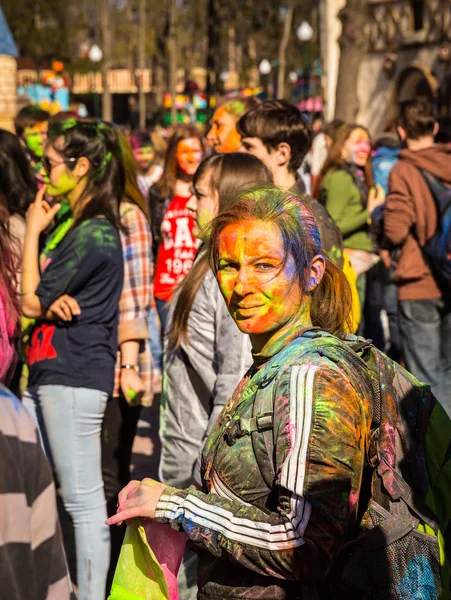 Kharkiv Ukraine March Holi Celebrações Março 2014 Kharkiv Ucrânia Celebrando — Fotografia de Stock