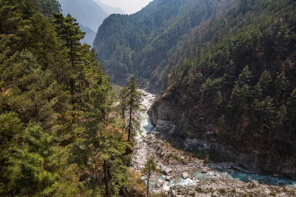 Blick Auf Den Bergpfad Auf Dem Treck Zum Everest Basislager — Stockfoto