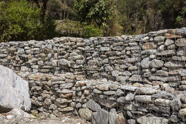 Steinmur Nepal – stockfoto