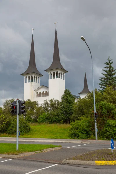 Hateigskirkja Εκκλησία Στο Κέντρο Του Ρέικιαβικ — Φωτογραφία Αρχείου