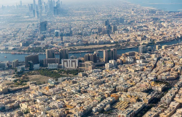 Uitzicht Dubai Vanuit Het Vliegtuig — Stockfoto