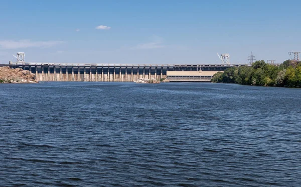 Zaporozhye Hydro Kraftverk Vid Floden Dnepr Ukraina — Stockfoto