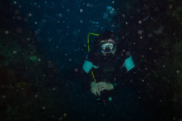 Diver Underwater Koh Tao Island — Stock Photo, Image