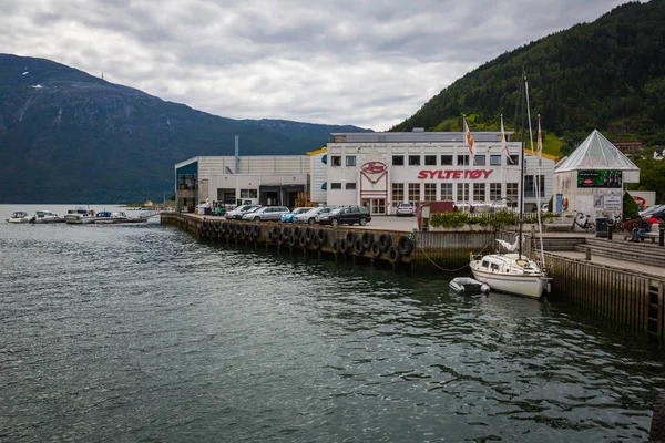 Sogndal Noruega Julho Sogndal Noruega Noruega Casas — Fotografia de Stock