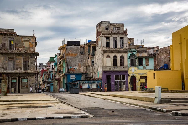 Habana Cuba Gennaio City Street Gennaio 2018 Habana Cuba Vista — Foto Stock