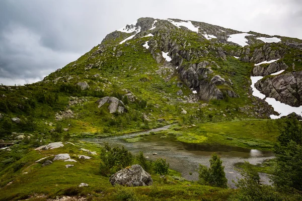 Vackra Sommarlandskap Folgefonna Nationalpark Norge — Stockfoto