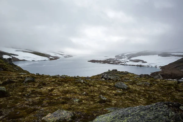 Hermoso Paisaje Montañas Noruegas Camino Trolltunga — Foto de Stock