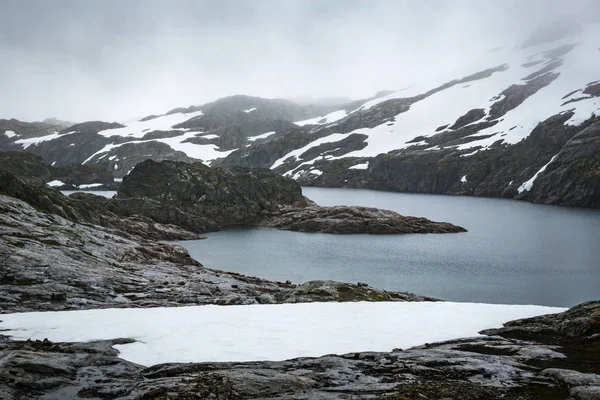 Beau Paysage Montagnes Norvégiennes Sur Piste Trolltunga — Photo