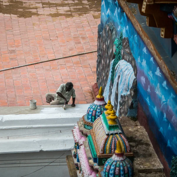 TRICHY, INDIA-FEBRUARY 14: Indian worker on February 14, 2013 in Trichy, India. Working in southern India