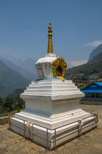 Estupa Budista Caminho Acampamento Base Everest — Fotografia de Stock