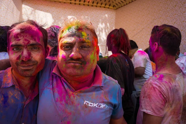 Agra India March Holi Celebration March 2018 Agra India People — Stock Photo, Image