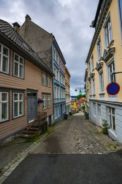 Una Hermosa Calle Antigua Bergen — Foto de Stock