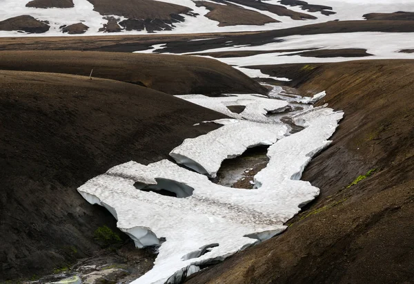 Gyönyörű Hegyi Panorámával Nemzeti Park Landmannalaugavegur Izland — Stock Fotó