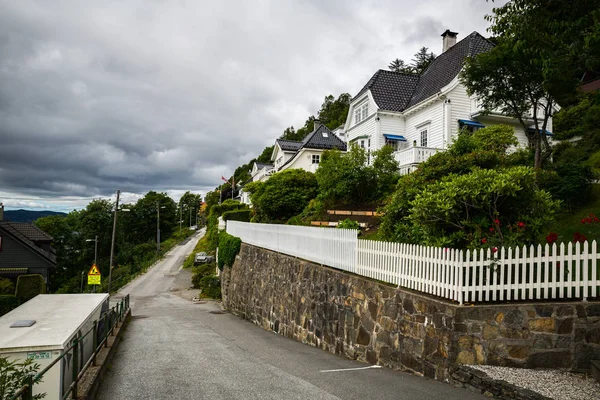 Uma Bela Rua Velha Bergen — Fotografia de Stock