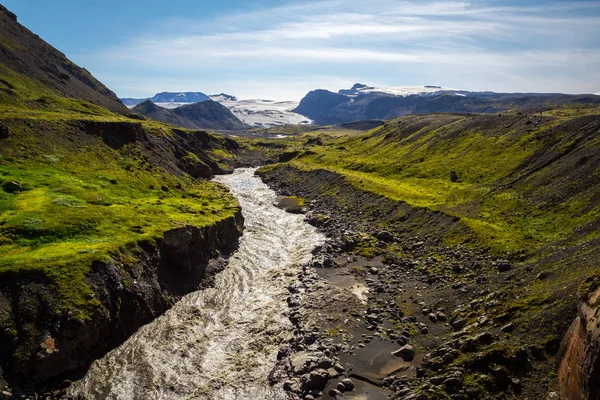 Hermoso Panorama Montaña Parque Nacional Thorsmork Islandia — Foto de Stock