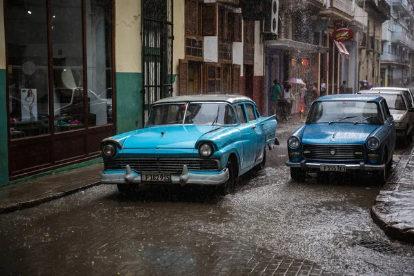 Habana Kuba Leden Staré Auto Ledna 2018 Habana Kuba Staré — Stock fotografie