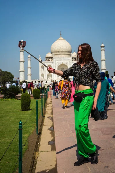Agra India Március Taj Mahal Március 2018 Agra India Mauzóleum — Stock Fotó