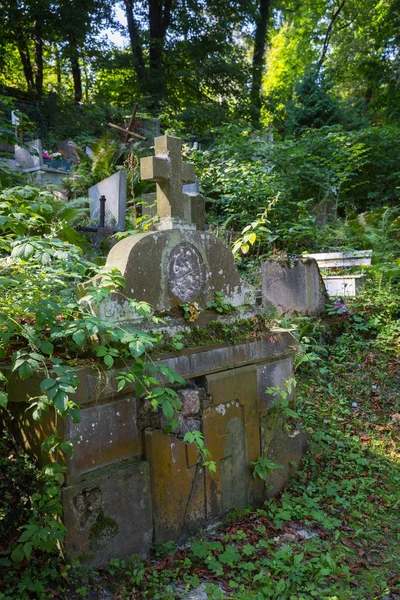 Cripta Sepultura Velho Cemitério — Fotografia de Stock