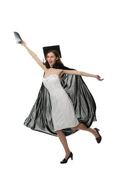 Joven Atractiva Estudiante Graduada Chica — Foto de Stock